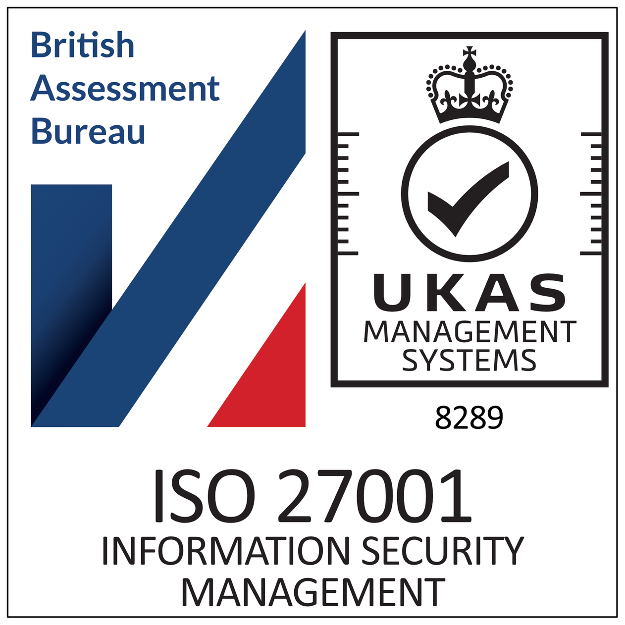 Badge for ISO 27001 certification